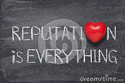 Reputation is heart Stock Photo