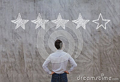 Reputation management concept, rating Stock Photo