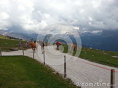 Resciesa mountains, Dolomiti, Italy. Stock Photo