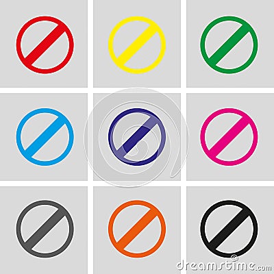 Rescricted icon stock vector illustration flat design Vector Illustration