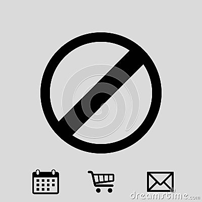 Rescricted icon stock vector illustration flat design Vector Illustration