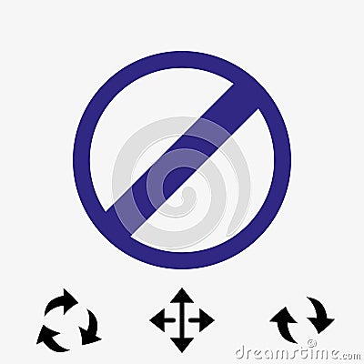 Rescricted icon stock vector illustration flat design Vector Illustration