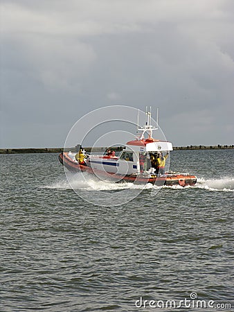 Rescue boat Stock Photo