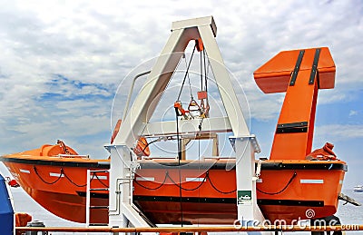 Rescue boat Stock Photo