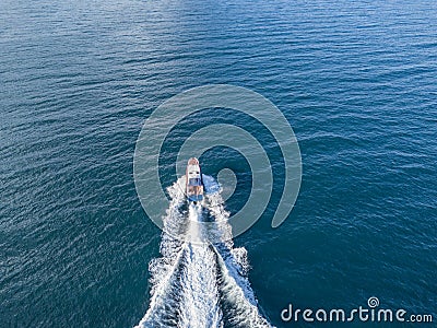 Rescue Coast security guard motor boat ship sea patrol isolated v Stock Photo