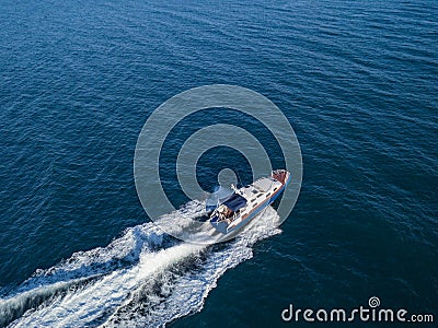 Rescue Coast security guard motor boat ship sea patrol isolated v Stock Photo