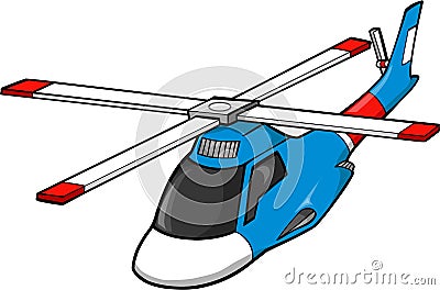 Rescue Helicopter Vector Illustration