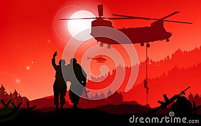 Rescue helicopter Stock Photo