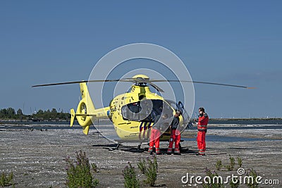 Rescue helicopter. Editorial Stock Photo