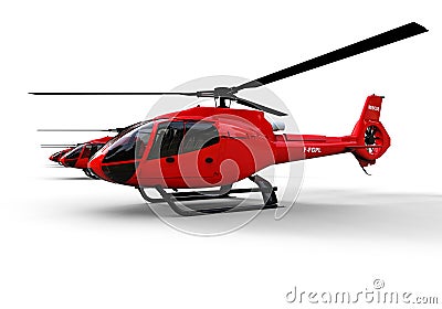 Rescue Helicopters row Stock Photo