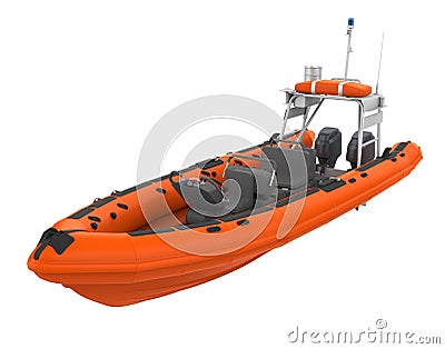 Rescue Lifeboat Isolated Stock Photo