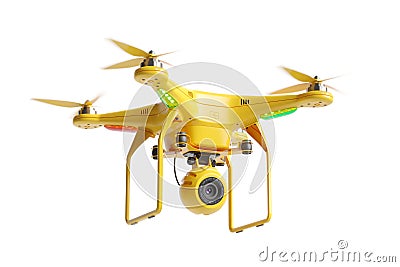 Rescue quadcopter drone 3d Stock Photo