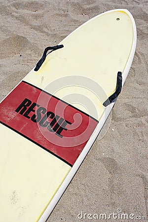 Rescue surfboard Stock Photo