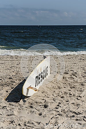 Rescue surfboard on the beachrescue surfboard on the beach Stock Photo