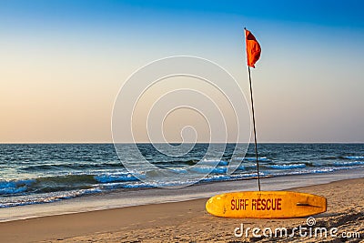 Rescue surfboard Stock Photo