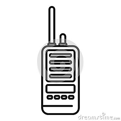 Rescue walkie talkie icon outline vector. Radio transceiver Vector Illustration