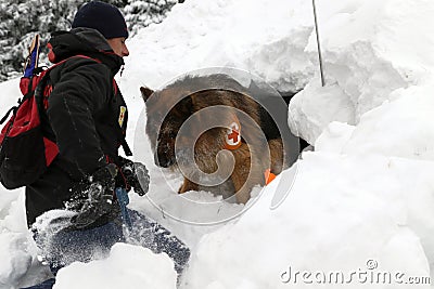 Rescuer from the Mountain Rescue Service Editorial Stock Photo