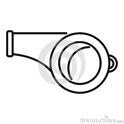 Rescuer whistle icon outline vector. Flood hurricane Vector Illustration