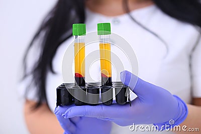 Research in clinical laboratory Stock Photo