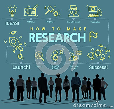Research Discovery Exploration Feedback Report Concept Stock Photo