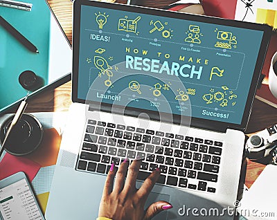 Research Discovery Exploration Feedback Report Concept Stock Photo