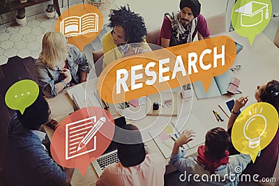 Research Feedback Knowledge Explanation Concept Stock Photo