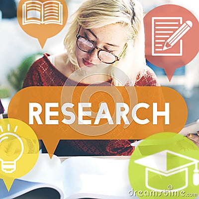 Research Feedback Knowledge Explanation Concept Stock Photo