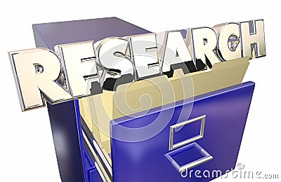 Research File Folder Searching Facts Stock Photo