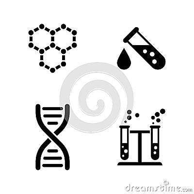 Research. Simple Related Vector Icons Vector Illustration