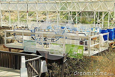 Research Station Inside the Biosphere 2 in Tucson Arizona Editorial Stock Photo