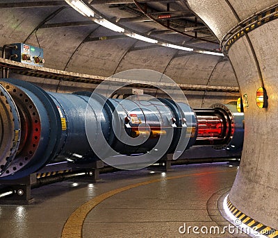 Research supercollider machine, underground Particle Accelerator Stock Photo