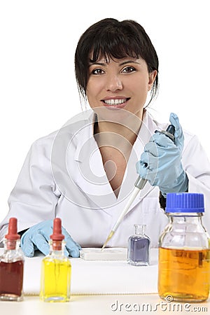 Researcher at work Stock Photo