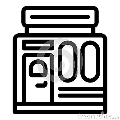 Reseller shop icon outline vector. Commercial marketplace store Vector Illustration