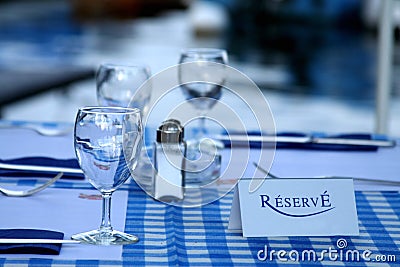 Reservation Stock Photo