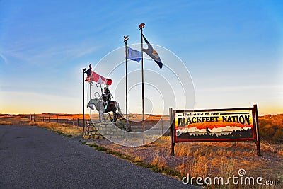 Reservation blackfeet Indians Editorial Stock Photo