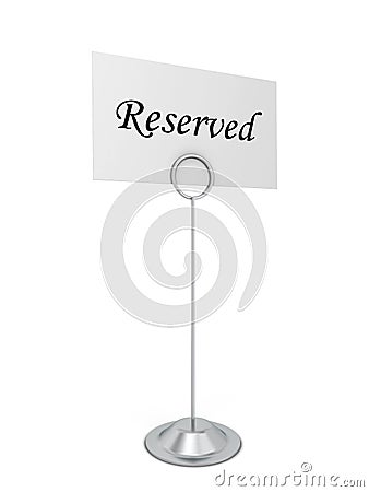 Reservation card Cartoon Illustration