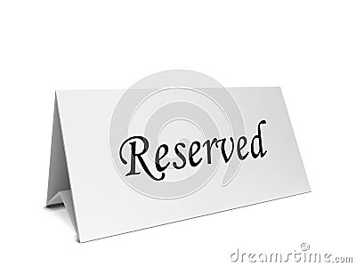 Reservation card long tent Cartoon Illustration