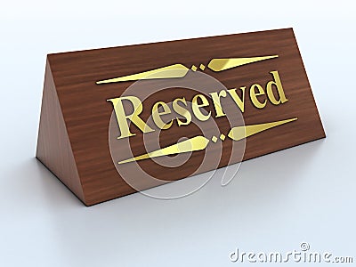 Reservation sign Stock Photo