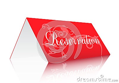 Reservation sign Vector Illustration