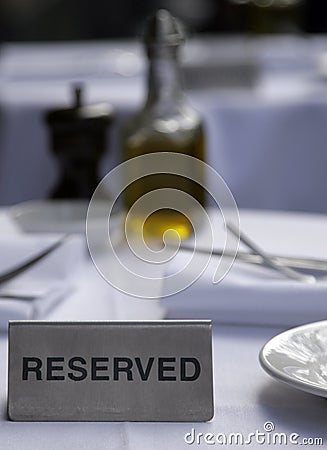 Reserved Stock Photo