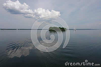Reserved places at the Gold Lake South Ural. Stock Photo