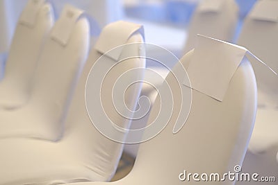 Reserved Seats at Wedding Ceremony Stock Photo