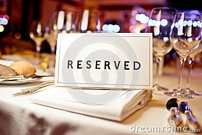 Reserved sign Stock Photo