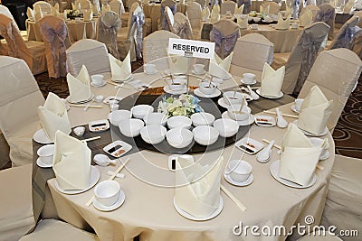 Reserved Table Stock Photo