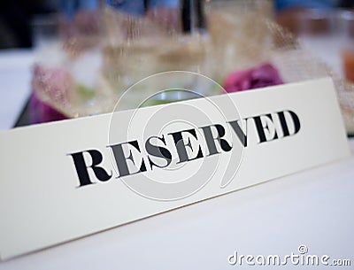 Reserved table Stock Photo