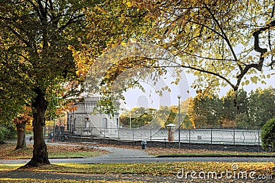 Colors of fall at the Volunteer Park, Seattle Washington Stock Photo