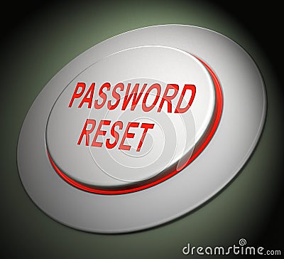 Reset Password Button To Redo Security Of PC - 3d Illustration Stock Photo