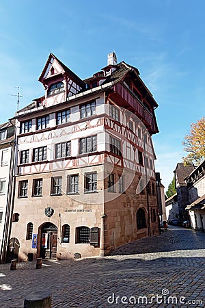 Residence and workhouse of the painter Albrecht DÃ¼rer Editorial Stock Photo