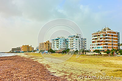 Residental district on seashore Stock Photo
