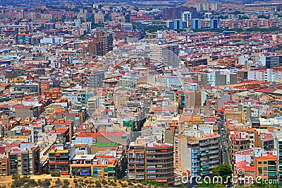 Residential area in the Spanish capital in summer Editorial Stock Photo
